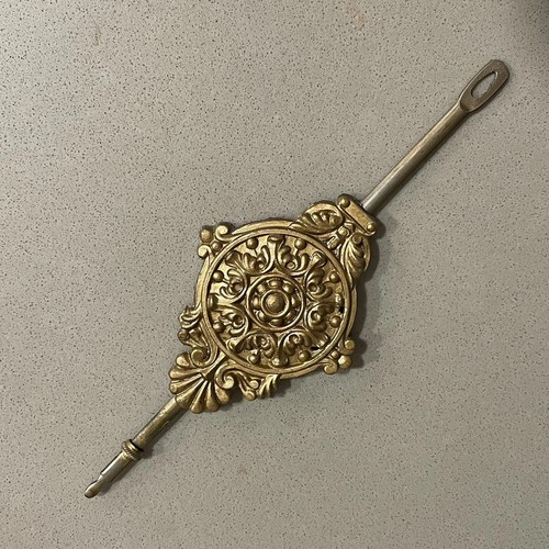 Ornate brass clock pendulum - brass,